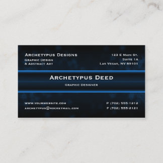 Tarjeta de visita del chisporroteo - azul