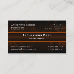 Tarjeta de visita del chisporroteo - naranja