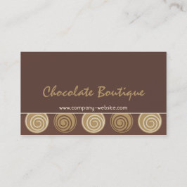 Tarjeta de visita del chocolate