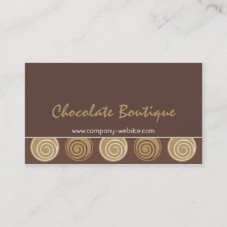 Tarjeta de visita del chocolate