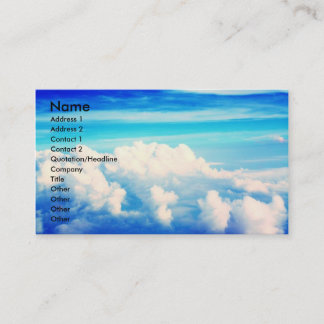 Tarjeta de visita del cielo