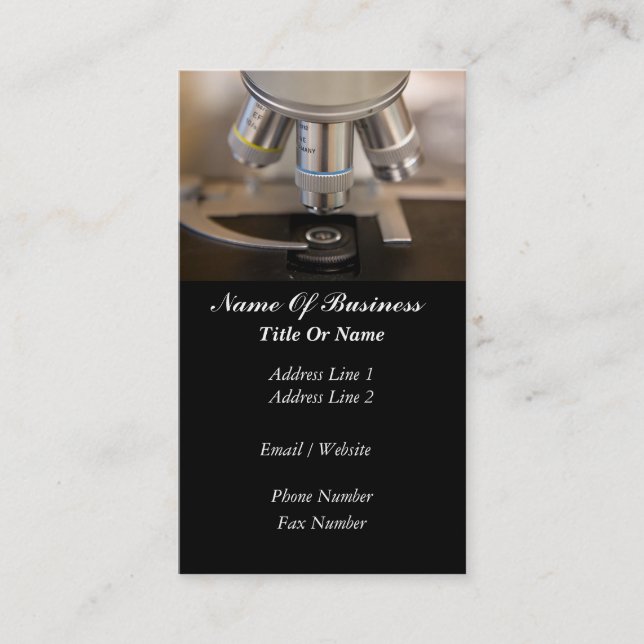 Tarjeta de visita del científico (Anverso)