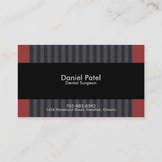 Tarjeta de visita del cirujano dental -