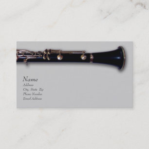 Tarjeta de visita del Clarinet y de Mozart