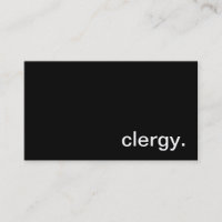 Tarjeta de visita del clero