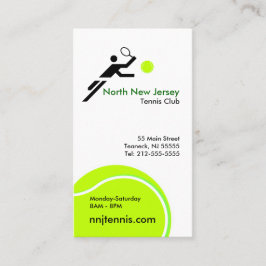 Tarjeta de visita del club de tenis