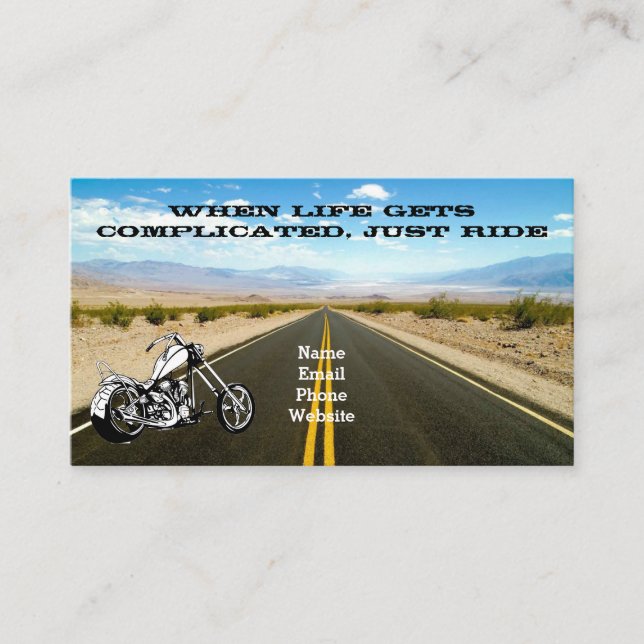 Tarjeta de visita del club del motorista (Anverso)
