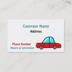 Tarjeta de visita del coche