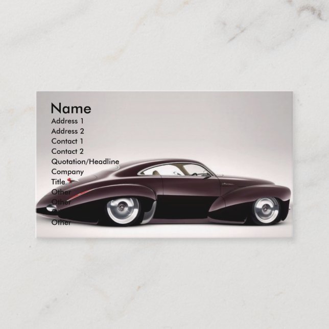 Tarjeta de visita del coche de carreras de Holden (Anverso)