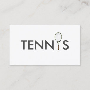 Tarjeta de visita del coche de tenis