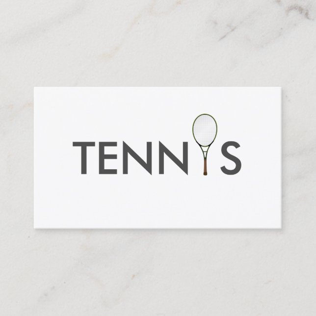 Tarjeta de visita del coche de tenis (Anverso)