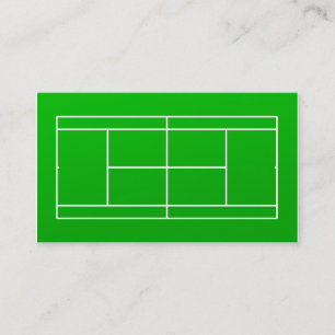 Tarjeta de visita del coche de tenis
