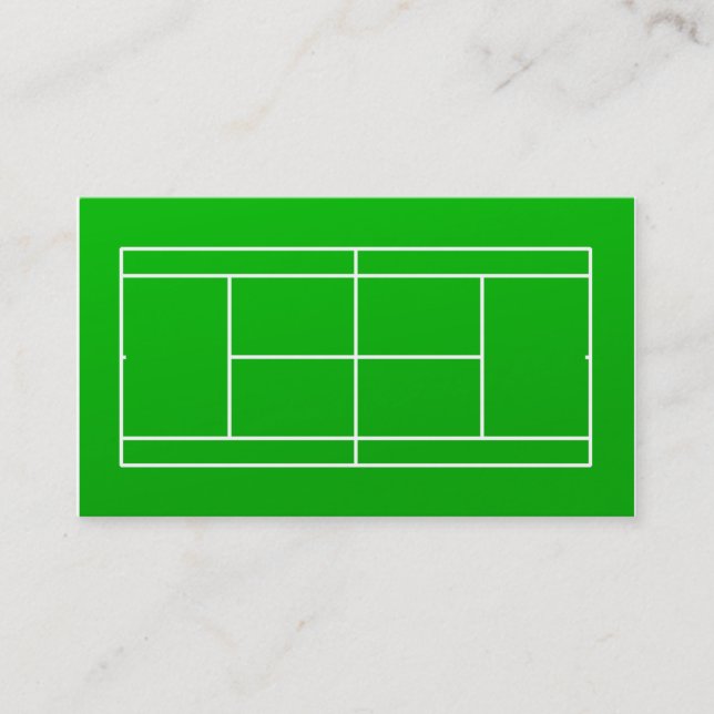 Tarjeta de visita del coche de tenis (Anverso)