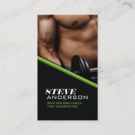 TARJETA DE VISITA DEL COCHE DEL CULTURISMO