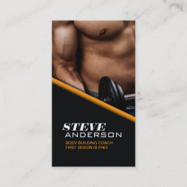 TARJETA DE VISITA DEL COCHE DEL CULTURISMO