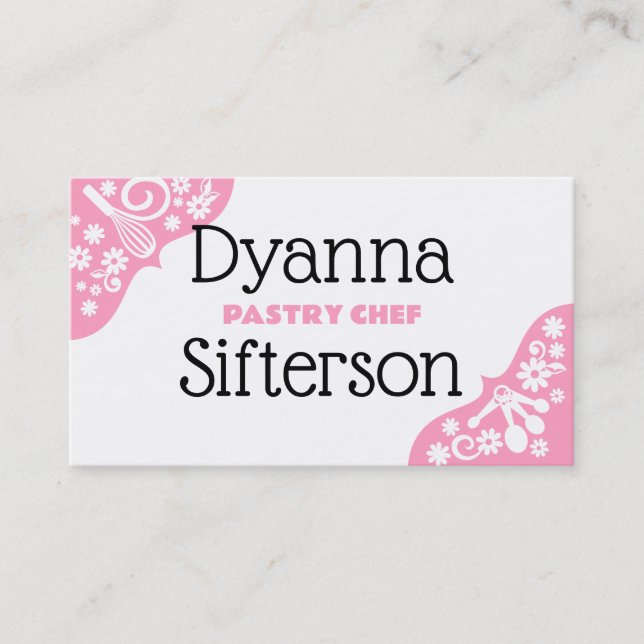 tarjeta de visita del cocinero del panadero de las (Anverso)