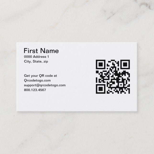 Tarjeta de visita del código de QR (Anverso)