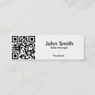 Tarjeta de visita del código de QR