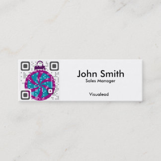 Tarjeta de visita del código de QR