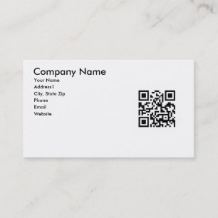 Tarjeta de visita del código de QR