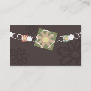 tarjeta de visita del collar de la joyería de la