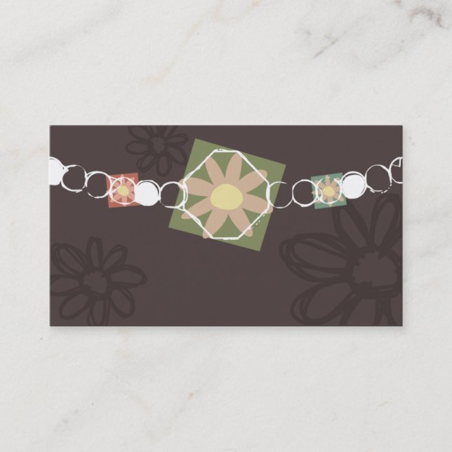 tarjeta de visita del collar de la joyería de la (Anverso)