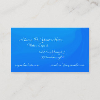 Tarjeta de visita del color de agua azul