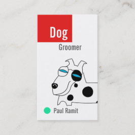 Tarjeta de visita del color del Groomer del perro