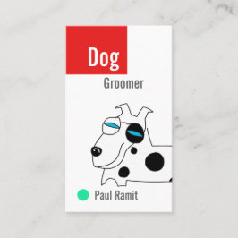Tarjeta de visita del color del Groomer del perro