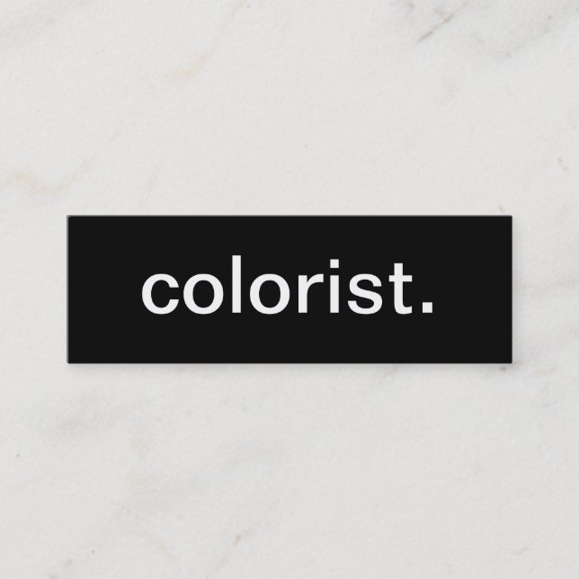 Tarjeta de visita del Colorist (Anverso)