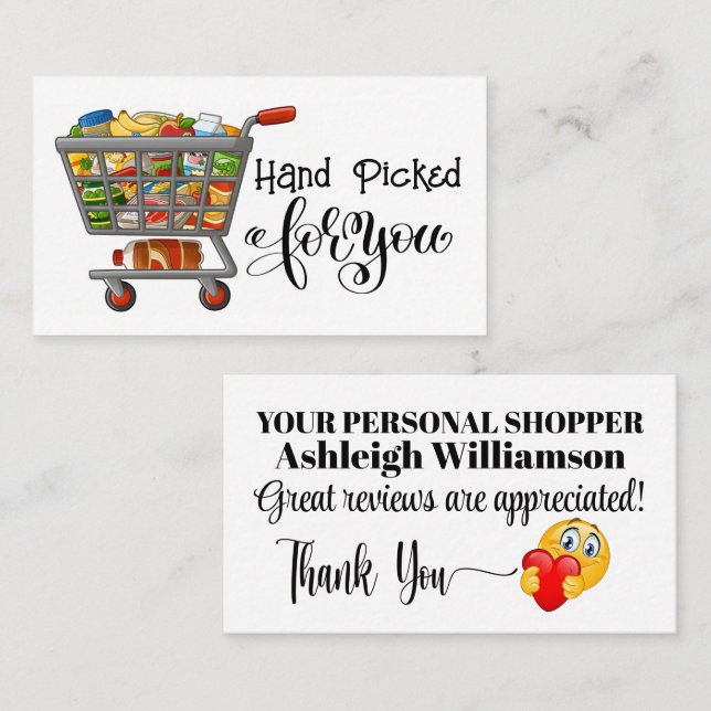 Tarjeta de visita del comprador personal (Anverso / Reverso)