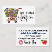 Tarjeta de visita del comprador personal