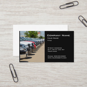 Tarjeta de visita del concesionario de coches