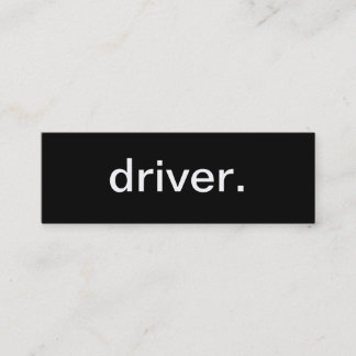 Tarjeta de visita del conductor