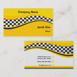 Tarjeta de visita del conductor de taxi