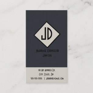 Tarjeta de visita del consejero de la boda