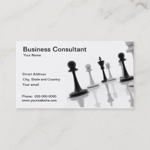 Tarjeta de visita del consultor de la estrategia