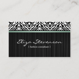 Tarjeta de visita del consultor de moda de la