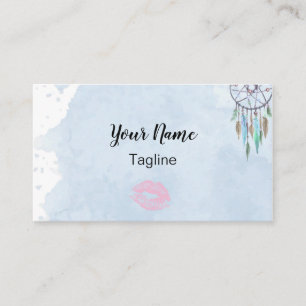 Tarjeta de visita del consultor del lápiz labial