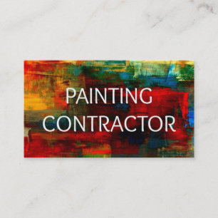 Tarjeta de visita del contratista de la pintura
