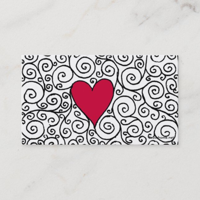 Tarjeta de visita del corazón (Anverso)