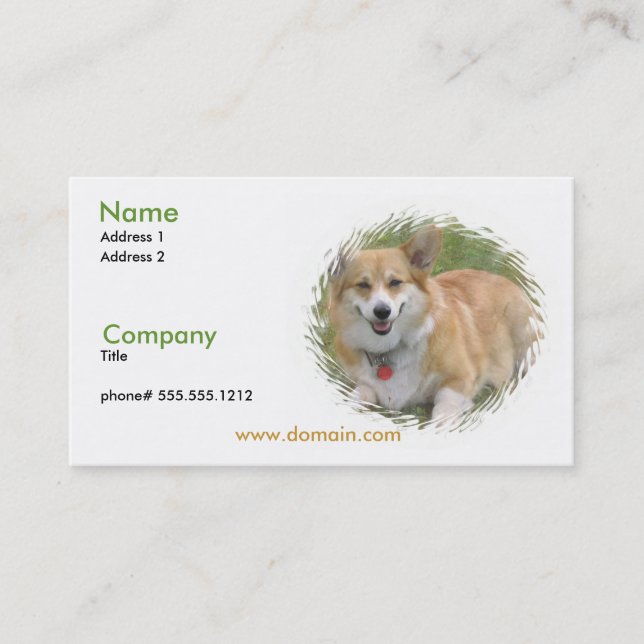 Tarjeta de visita del Corgi (Anverso)