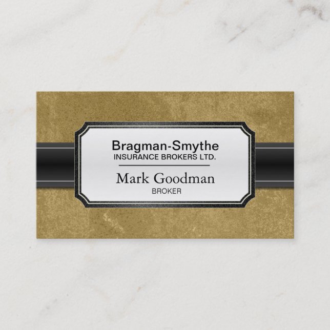 Tarjeta de visita del corredor de seguros - (Anverso)