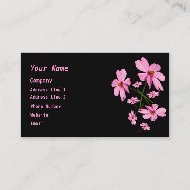 Tarjeta de visita del COSMOS QUE CAE (Anverso)