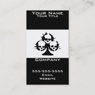 tarjeta de visita del cráneo