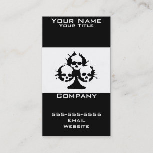 tarjeta de visita del cráneo
