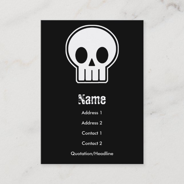 Tarjeta de visita del cráneo del vector (Anverso)