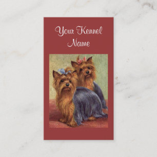 Tarjeta de visita del criador de Yorkshire Terrier
