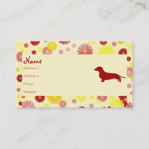 Tarjeta de visita del criador del Dachshund