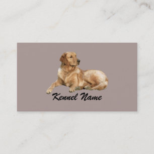 Tarjeta de visita del criador del golden retriever